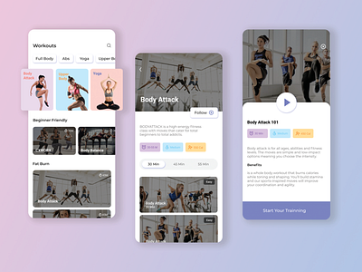 Fitness APP ui design ux website design