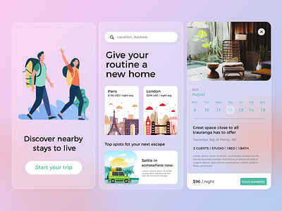 Travel, Trip, Stay App Design-Concept