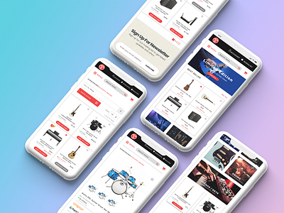 Tremor Audio e-commerce app design