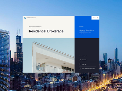 Time Equities - Services Page design interface product real estate ui ux web