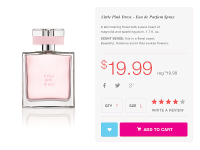 Perfume detail ecommerce lady mobile perfume web