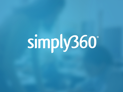 Simply360 blue branding identity logo simply360 wordmark