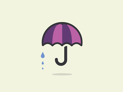 Umbrella flat icon illustration rain umbrella