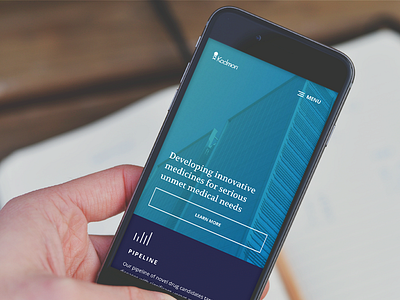 Kadmon.com mobile biotech interface iphone6 medicine mobile ui