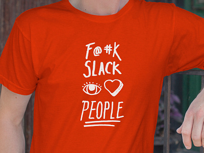 F@#K Slack illustration lettering slack tshirt