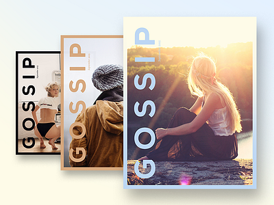 Gossip design editorial logo magazine print