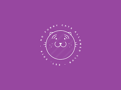 No Cats Allowed! cats design graphic illustration logo purple
