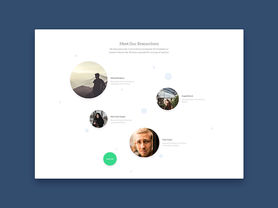 Meet the circles circles clean design marketing minimal team ui web