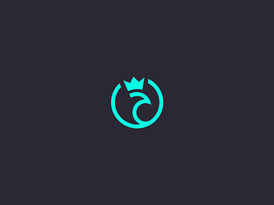 King Peacock bird branding green icon identity logo