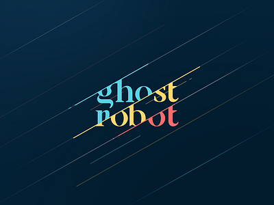 Ghost Robot 2.0 branding colorful design identity lettering logo typography