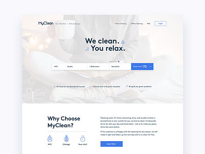MyClean Homepage homepage landing minimal product ui web web design
