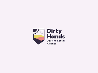 Dirty Hands brand branding graphic design identity logo logomark shield