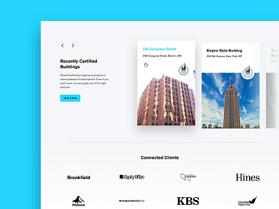 Recent Buildings buildings cards connectivity data design interface internet product ui