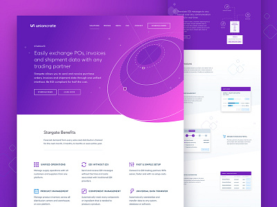Union Crate Stargate data desktop product purple ui visual web website