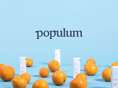 Meet Populum! branding cbd design hemp identity logo orange packaging