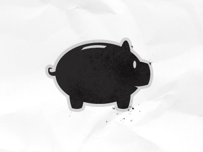 Piggy Bank icon logo pig