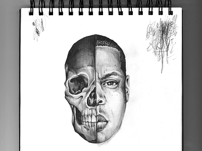 Kill Jay-Z ballpoint pen brooklyn drawing illustration ink jayz nyc pencil portrait sketchbook skull tattoo