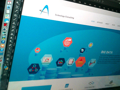 Weblayout blue clean dashboard design flat icon layout minimal ui ux web webdesign