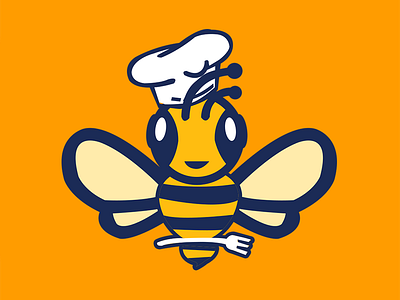bee app apparel bee branding flat food app honey bee icon illustration ios logo