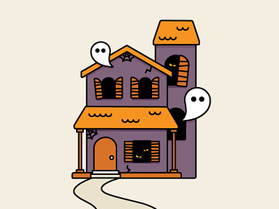 Haunted House ghost halloween haunted house outline