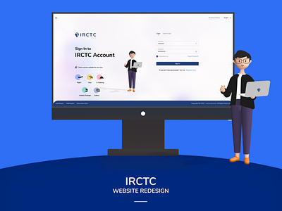 IRCTC -Website Redesign adobe app design branding design logo typography uiuxdesign ux uxdesign uxdesigner vector