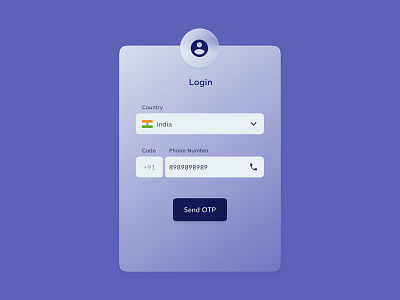 Login screen design glassmorphism login page mobile ui ux