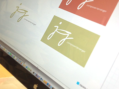 Composer Logo jg arranger branding composer logo music score