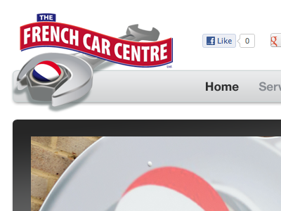 French Car Centre 3d modelling illustration logo