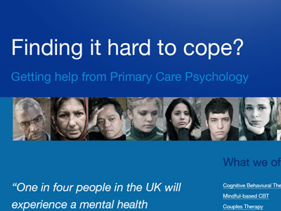 Primarycare blue design homepage visual website