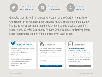Glenfall School footer education school website