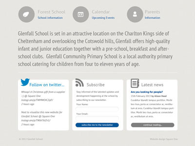 Glenfall School footer