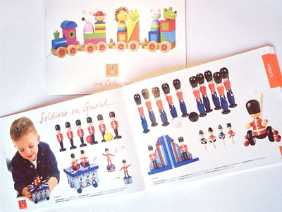 Orange Tree Toys brochure catalogue layout product sales