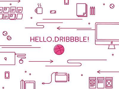 First shot debut dribbble first first shot hello illustration