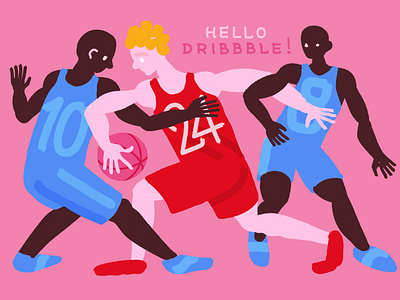 Hello Dribbble! basketball bulls debut hello markkanen tuomi
