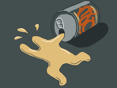 Olut 2 affinity beer can dribble illustration liquid sketch