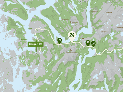 Map of Norway cartogaphy game illustration map mapbox mobile