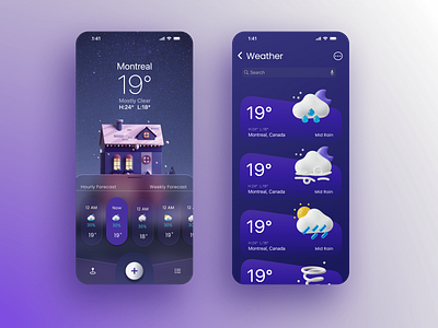 Weather UI 3d ui