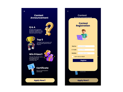 Contest Registration #dailyui #001