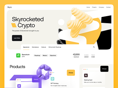 Skyro Crypto Landing Page