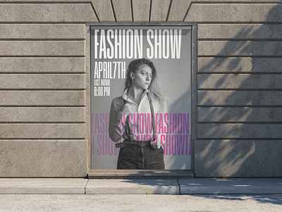 Fashion show poster design brand design colors design graphic design minimalist minimalistic poster design