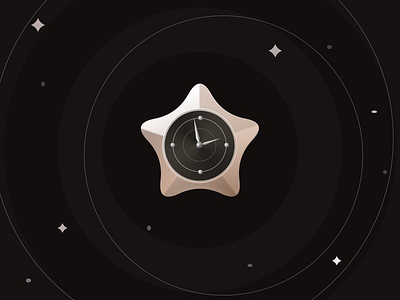 Star clock black clock star