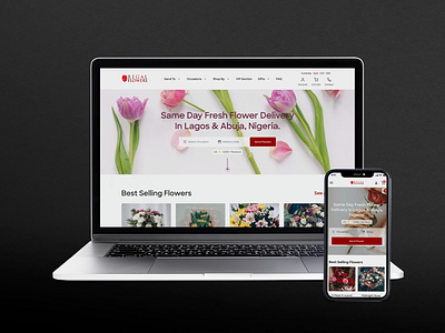 Responsive Homepage | Regal Flowers design ecommerce flower website homepage responsive responsiveness ui ux design