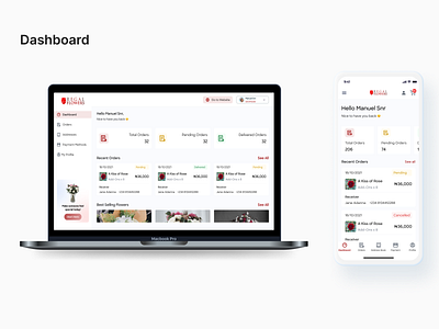 Dashboard | Regal Flowers dashboard design ecommerce ecommerce dashboard flower website responsiveness ui web app