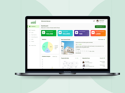 Admin CRM Dashboard | Adron Homes