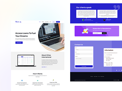 Website Homepage | Vittas International design fintech lending responsiveness small business startup ui ux design website
