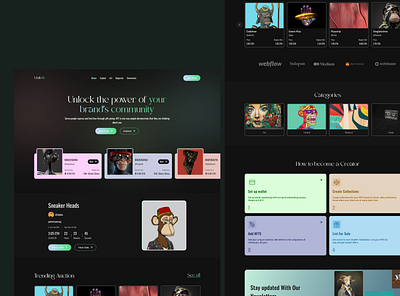 NFT Website | Malleth blockchain coin crypto design digital nft landing page marketplace nft nft landing page nft web nft website p2e responsiveness token ui ux design web3 website design