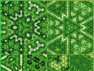 Green  geometric art