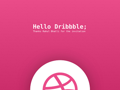 Hello Dribbble; dribbble firstshot hello hellodribbble invite