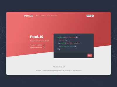 Pooljs - Landing page