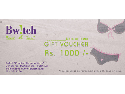 Bwitch bwitch gift voucher